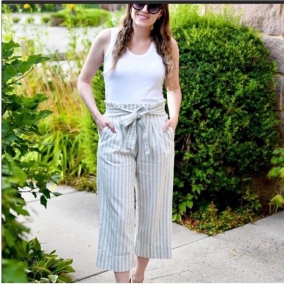 Madewell wide leg linen blend high waisted pants - Picture 1 of 8
